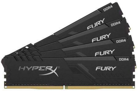 0 - Оперативная память DDR4 4x16GB/3200 Kingston HyperX Fury Black (HX432C16FB3K4/64)