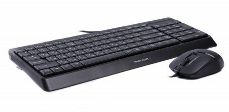 1 - Комплект (клавиатура, мышь) A4Tech F1512 Black