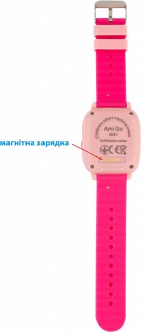 3 - Смарт-часы AmiGo GO001 iP67 Pink