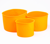 Набір форм для випікання пасок 10,5/9/8,5 см силіконових, помаранчевий HP35557