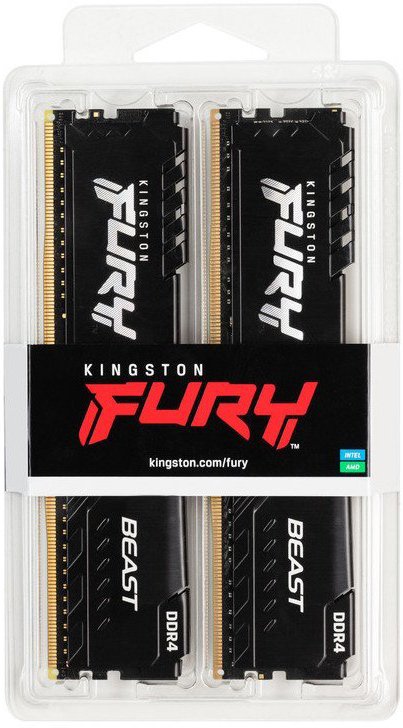 6 - Оперативная память DDR4 2x4GB/3200 Kingston Fury Beast Black (KF432C16BBK2/8)