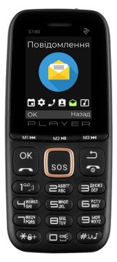 Мобильный телефон 2E S180 2021 Dual SIM без ЗП Black&Gold