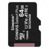 Карта памяти Kingston 64GB microSDXC C10 UHS-I R100MB/s Canvas Select Plus (SDCS2/64GBSP)
