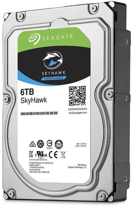 0 - Жесткий диск HDD SATA 6 TB Seagate SkyHawk Surveillance 256MB (ST6000VX001)