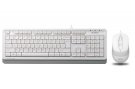 0 - Комплект (клавиатура, мышь) A4Tech F1010 White