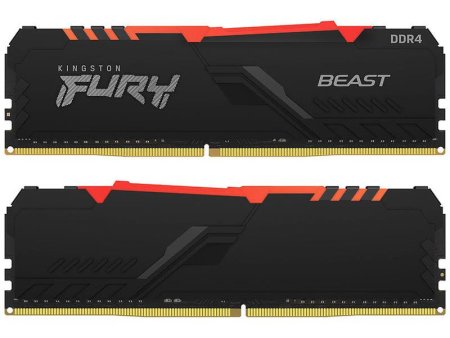 0 - Оперативная память DDR4 2x16GB/2666 Kingston Fury Beast RGB (KF426C16BB1AK2/32)