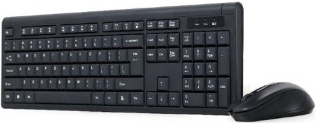 1 - Комплект беспроводной (клавиатура, мышь) Gembird KBS-WM-03-UA Black USB