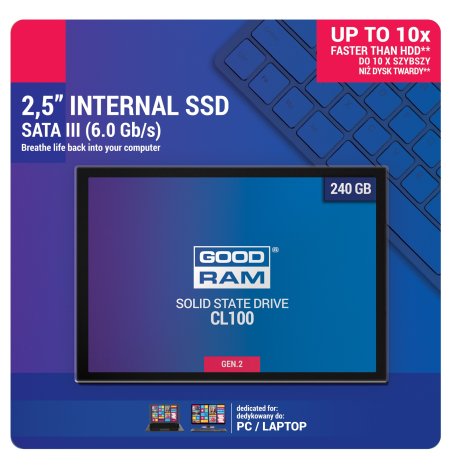 4 - Накопитель SSD 240 GB Goodram CL100 GEN.2 2.5