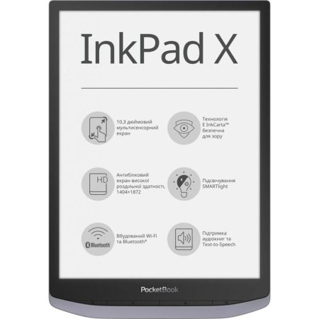 0 - Электронная книга PocketBook 1040 InkPad X Metallic Grey