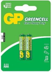 Батарейка GP GREENCELL 1.5V солевая, 24G-U4, R03 блистер