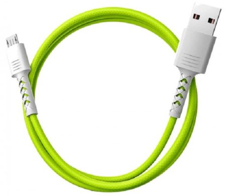 0 - Кабель Pixus Soft Micro-USB White/Lime
