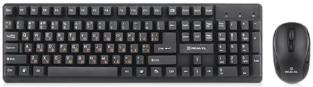0 - Комплект (клавиатура, мышь) беспроводной REAL-EL Standard 550 Kit Black