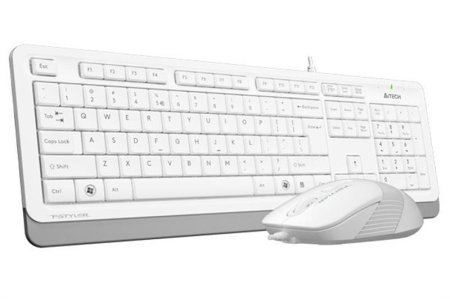 2 - Комплект (клавиатура, мышь) A4Tech F1010 White