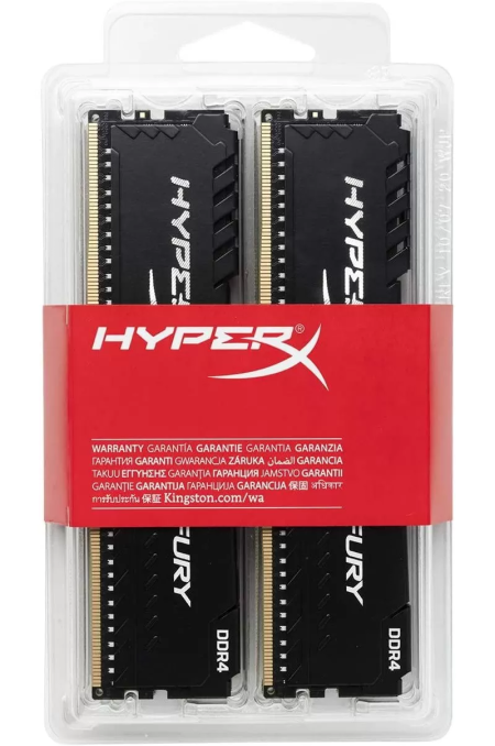 3 - Оперативная память DDR4 4x16GB/3200 Kingston HyperX Fury Black (HX432C16FB3K4/64)