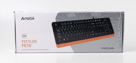 4 - Клавиатура A4Tech FK10 Black/Orange