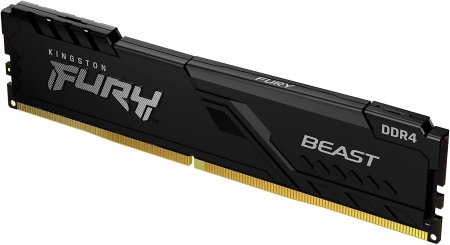 10 - Оперативная память DDR4 4GB/3200 Kingston Fury Beast Black (KF432C16BB/4)