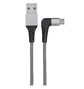 Кабель 2E USB 2.0 to Micro USB Flat fabric urban, grey, 1m (2E-CCMT-1MGR)
