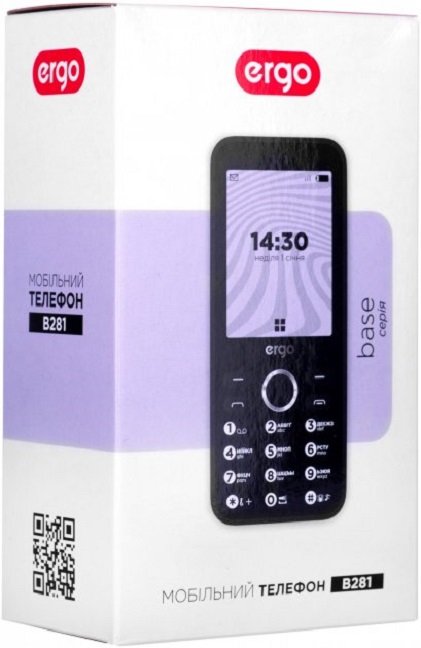1 - Мобильный телефон Ergo B281 Dual SIM Black