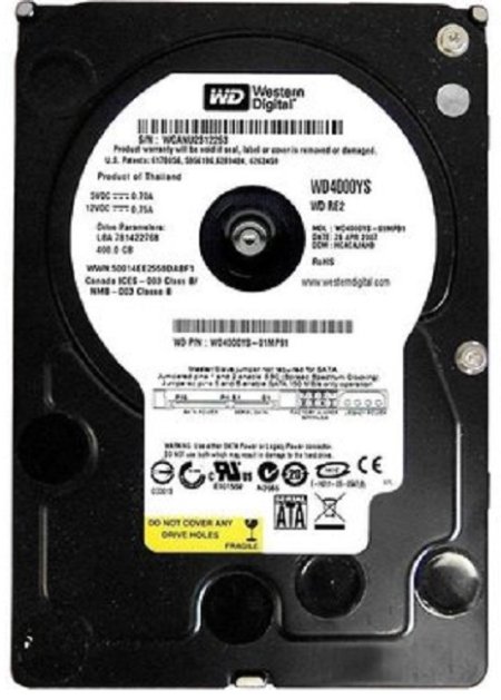 0 - Жесткий диск HDD SATA 400 GB WD 7200prm 16MB (WD4000YS)