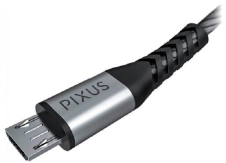 3 - Кабель Pixus Flex Micro-USB Gray