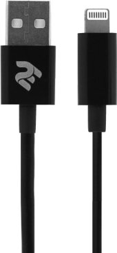 Кабель 2E USB 2.4 to Lightning Cable Molding Type, 1m, Black (2E-CCLAB-BL)