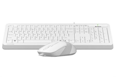 1 - Комплект (клавиатура, мышь) A4Tech F1010 White