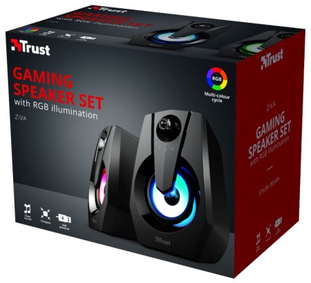 5 - Акустическая система Trust Ziva RGB Illuminated Black