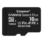 Карта памяти Kingston microSDHC 16GB C10 UHS-I R100MB/s Canvas Select Plus