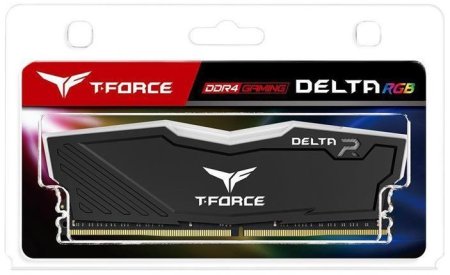 1 - Оперативная память DDR4 8GB/3200 Team T-Force Delta Black RGB (TF3D48G3200HC16C01)