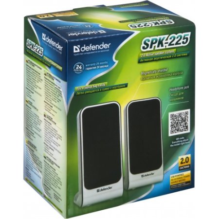 2 - Акустическая система 2.0 Defender SPK-220/SPK-225 USB (65220)