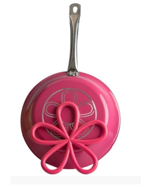 1 - Сковорода Pepper Pink Flower PR-2106-26 26x5,5 см + підставка