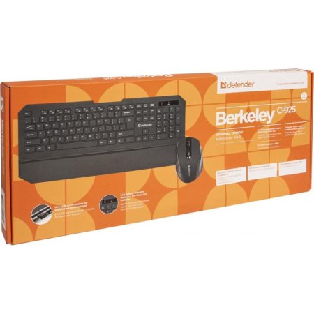 1 - Комплект (клавіатура, миша) Defender Berkeley C-925 Black