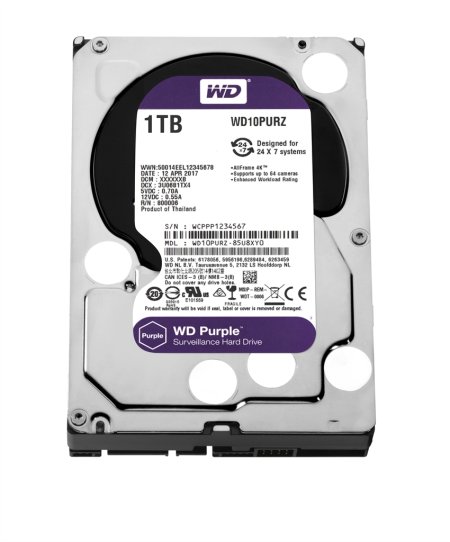 0 - Жорсткий диск HDD SATA 1 TB WD Purple 5400rpm 64MB (WD10PURZ)