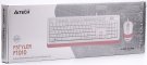 4 - Комплект (клавіатура, миша) A4Tech F1010 White/Pink