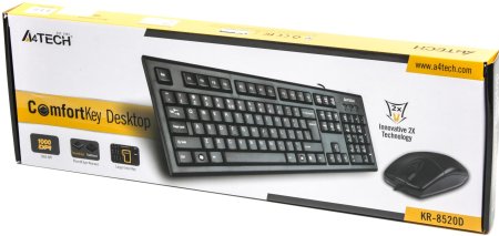 6 - Комплект (клавіатура, миша) A4Tech KR-8520D Black