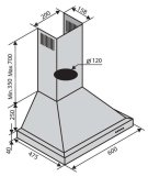 1 - Витяжка Ventolux LAZIO 60 WH (750)