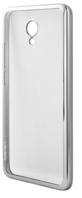 Чохол TPU Meizu M5 Note з срібним кантом