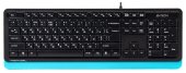 Клавіатура A4Tech Fstyler FK10 (Blue) , USB, Black + Blue