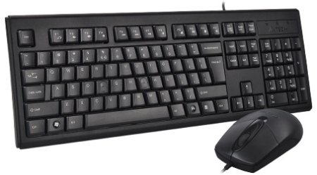 1 - Комплект (клавіатура, миша) A4Tech KRS-8372 Black