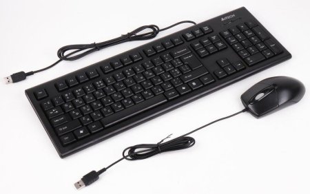 2 - Комплект (клавіатура, миша) A4Tech KR-8372 Black