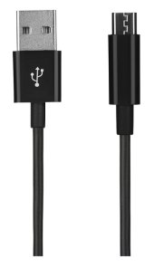 Кабель 2E USB 2.0 to Micro USB Molding Type, 1m, (2E-CCMAB-BL) Black