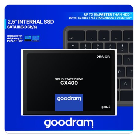 6 - Накопичувач SSD 256 GB Goodram CX400 Gen.2 2.5 