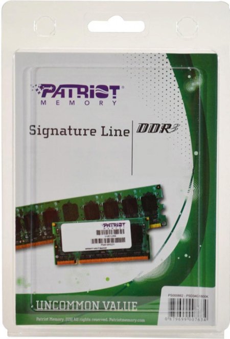 1 - Оперативна пам'ять SO-DIMM 4GB/1600 DDR3 Patriot Signature Line (PSD34G16002S)
