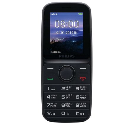 2 - Мобільний телефон Philips E109 Xenium Black