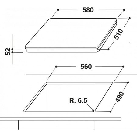 1 - Варильна поверхня Hotpoint KIA 641 B B (WH)