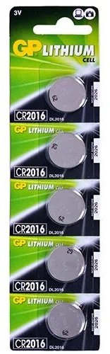 Батарейка GP дискова Lithium Button Cell 3.0V CR2016-8U5 (CR2016)