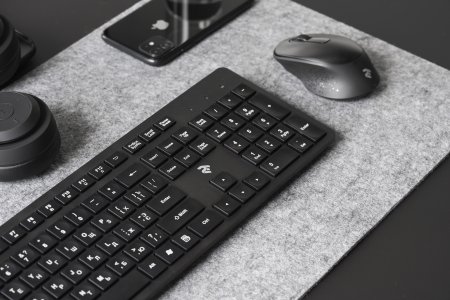 3 - Комплект (клавіатура, миша) бездротовий 2E MK420 Black