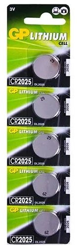 Батарейка GP дискова Lithium Button Cell 3.0V CR2025-8U5 (CR2025)