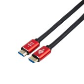 Кабель HDMI-HDMI Red/Gold, пакет, довжина 3 м, 4K, ver 2.0 24943