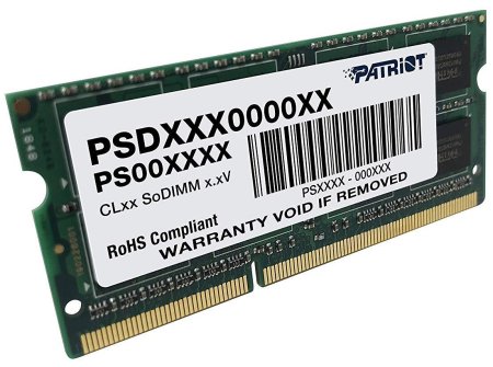 3 - Оперативна пам'ять SO-DIMM 4GB/1600 DDR3 1.35В Patriot Signature Line (PSD34G1600L2S)